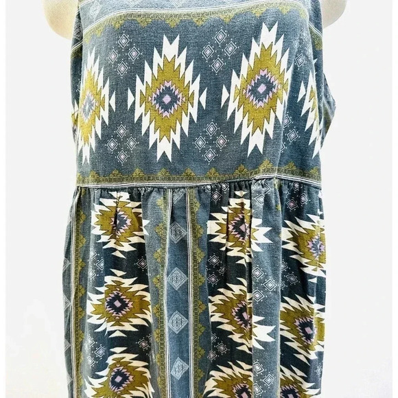 NWT SONOMA Women Sleeveless Elastic Waist Green Square Neck Maxi Dress Size XXL - Picture 3 of 14